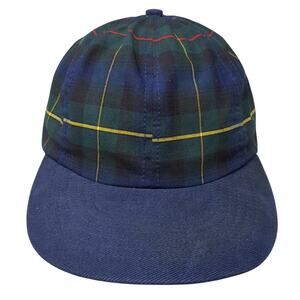 SKM Snapback Baseball Cap Multicolor One Size Adjustable Plaid Outdoor